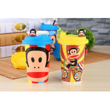 Haonai customized printing 350ml kids cute cup ceramic cup travel cup take away